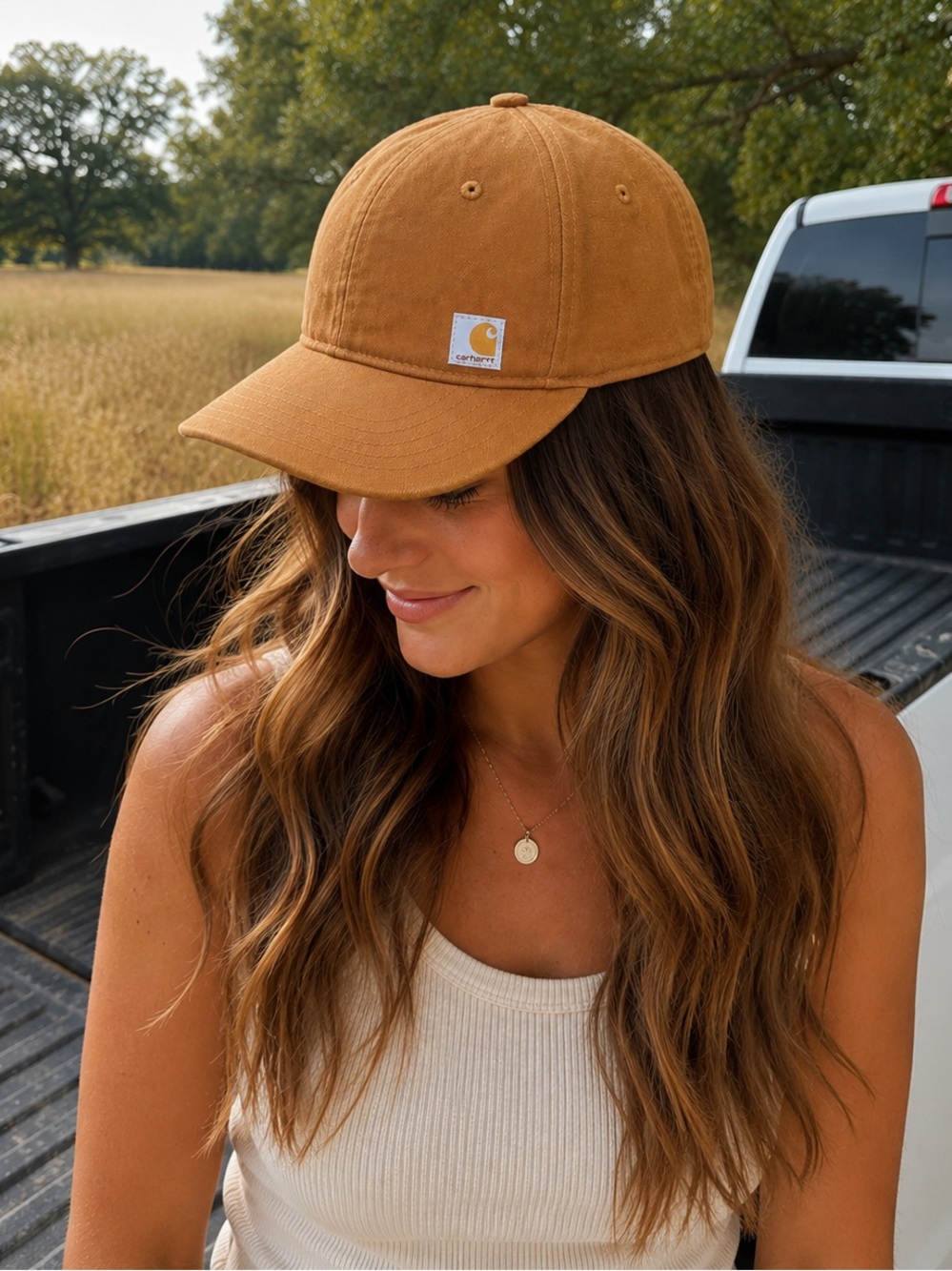 Carhartt Canvas Flat Brim Cap - Carhartt Brown
